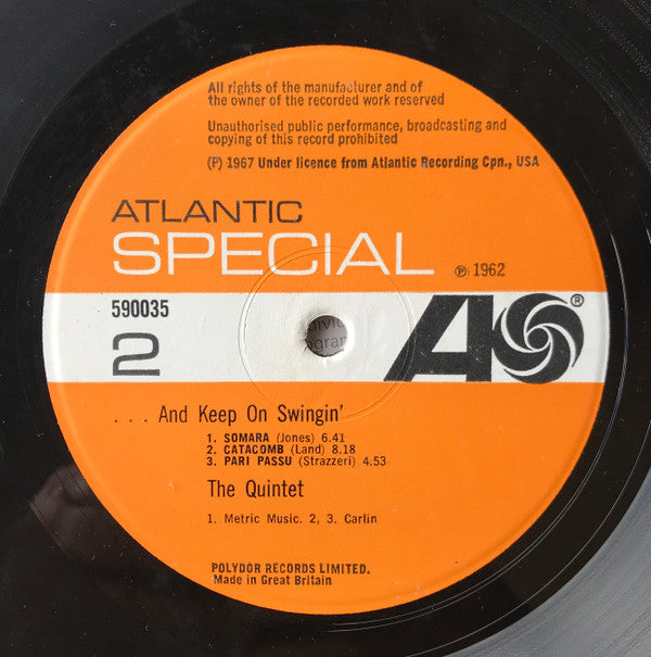 The Quintet* : ...And Keep On Swingin' (LP, RE)