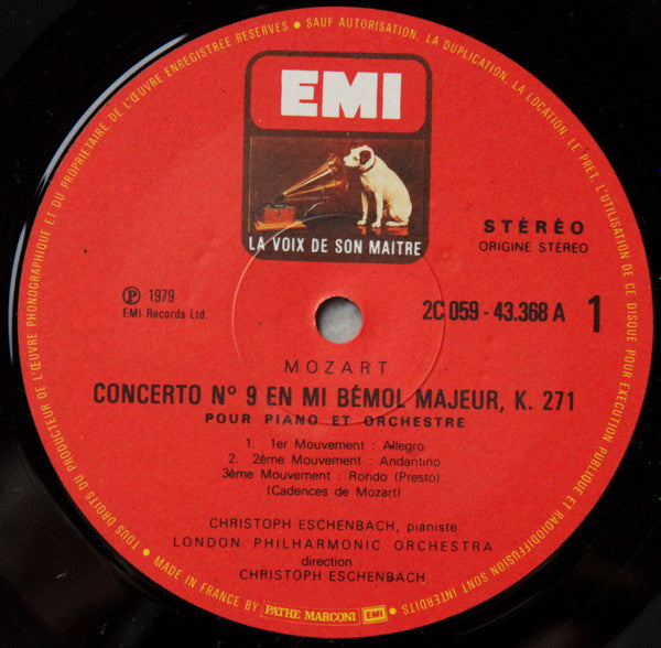 Wolfgang Amadeus Mozart - Christoph Eschenbach, London Philharmonic Orchestra : Concertos N° 9 En Mi Bémol Majeur " Jeunehomme " Et 21 En Ut Majeur (LP, Comp, Gat)