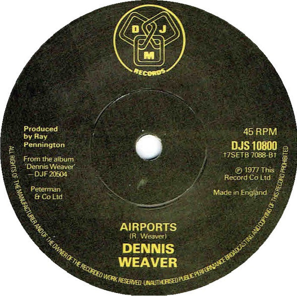 Dennis Weaver : Make Love To Life (7")