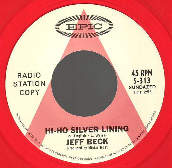 Jeff Beck : Hi Ho Silver Lining (7", Ltd, RE, Red)