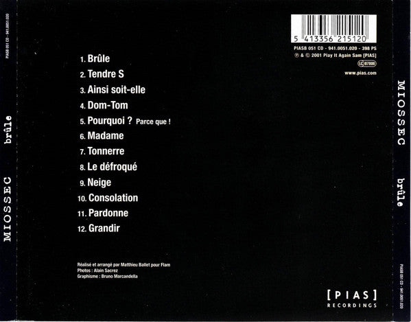 Miossec : Brûle (CD, Album)