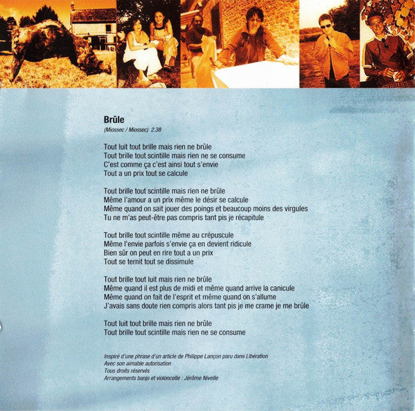 Miossec : Brûle (CD, Album)