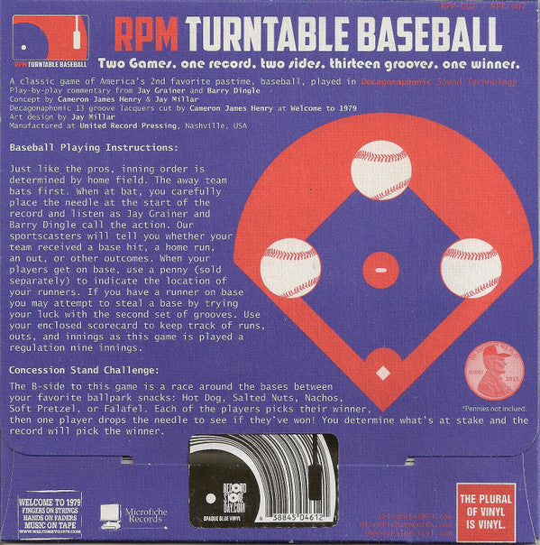 No Artist : RPM Turntable Baseball (7", RSD, Ltd, Blu)
