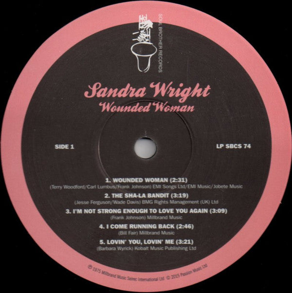 Sandra Wright : Wounded Woman (LP, Album, RSD, Ltd, RE, RM)