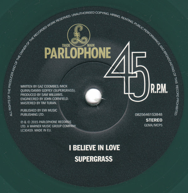 Supergrass : Sofa (Of My Lethargy) (7", RSD, Single, Ltd, RE, Gre)