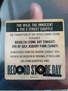 Bruce Springsteen : The Wild, The Innocent &  The E Street Shuffle (LP, Album, RE, RM, 180)