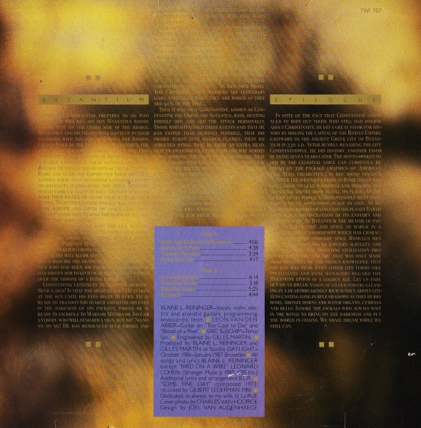 Blaine L. Reininger : Byzantium (LP, Album)