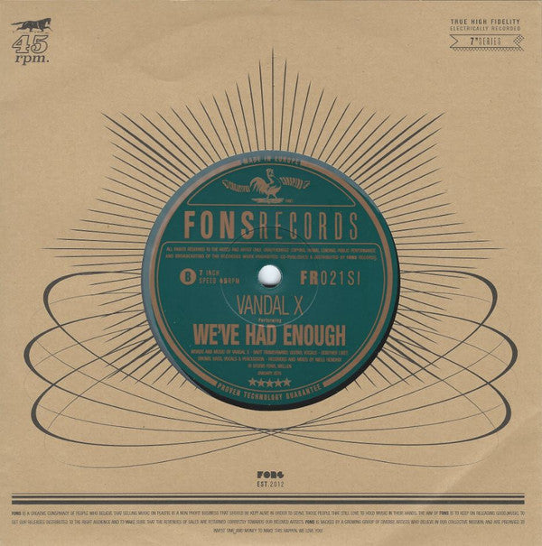 Vandal X (2) : Flashlight (7", RSD, Single, Ltd, Num)