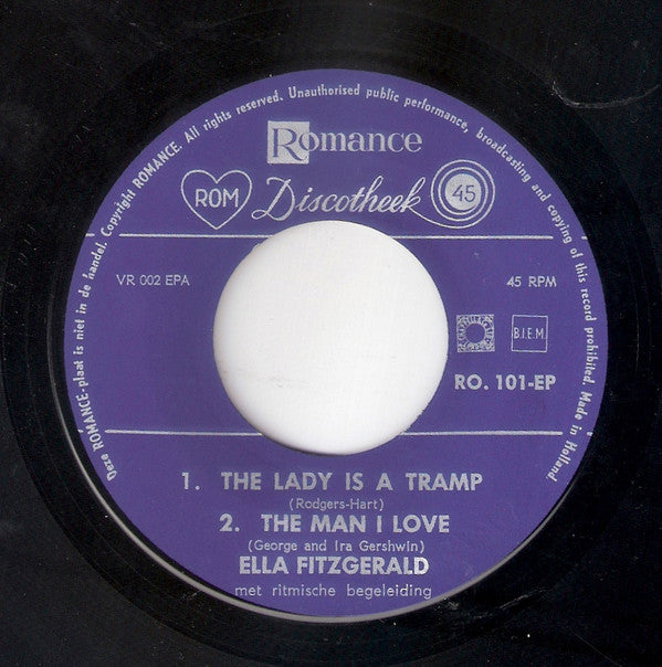 Ella Fitzgerald : The Lady Is A Tramp (7", EP)