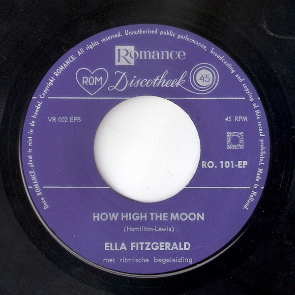 Ella Fitzgerald : The Lady Is A Tramp (7", EP)