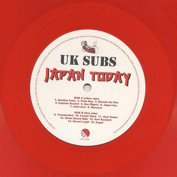 U.K. Subs* : Japan Today (LP, Album, Ltd, RE, Red)