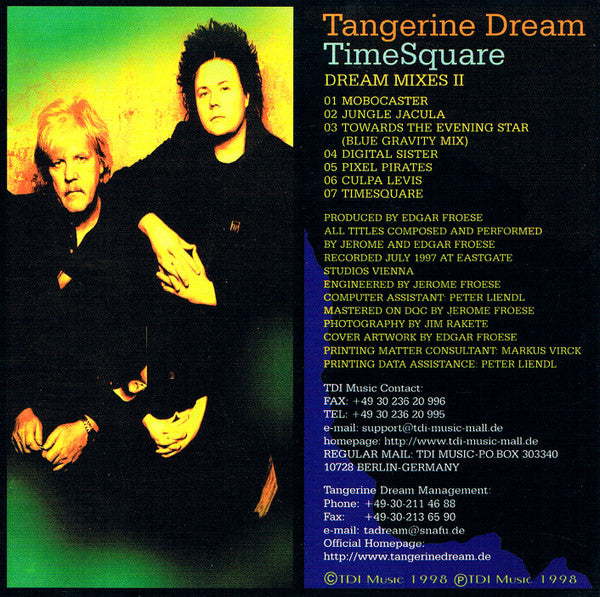 Tangerine Dream : TimeSquare - Dream Mixes II (CD, Album)