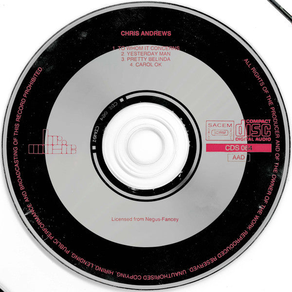 Chris Andrews (3) : CD Single Classic (CD, Single)