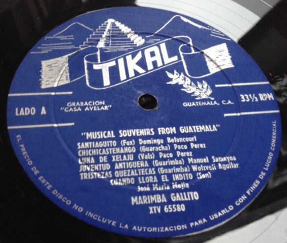 Marimba Orquesta Gallito : Musical Souvenir From Guatemala (LP, Album)