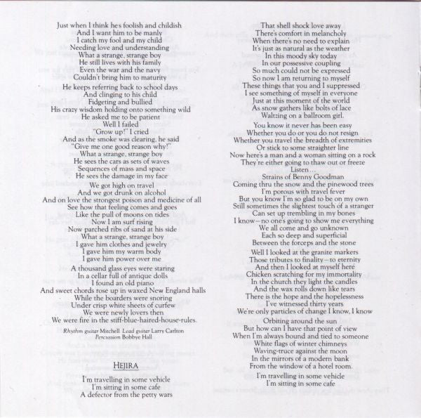 Joni Mitchell : Hejira (CD, Album, RE)