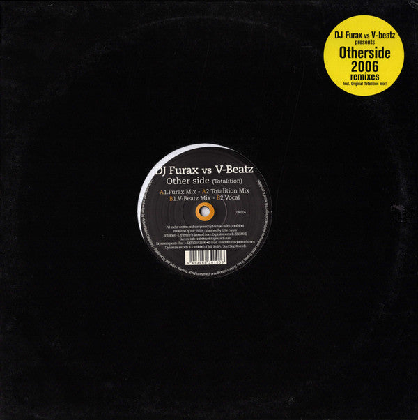 DJ Furax Vs V-Beatz : Other Side (Totalition) (12")