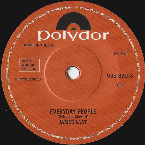 James Last : Everyday People / Here Comes The Sun (7", Single, Ltd)