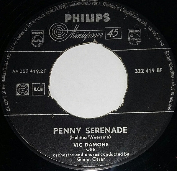 Vic Damone : Separate Tables / Penny Serenade  (7", Single)