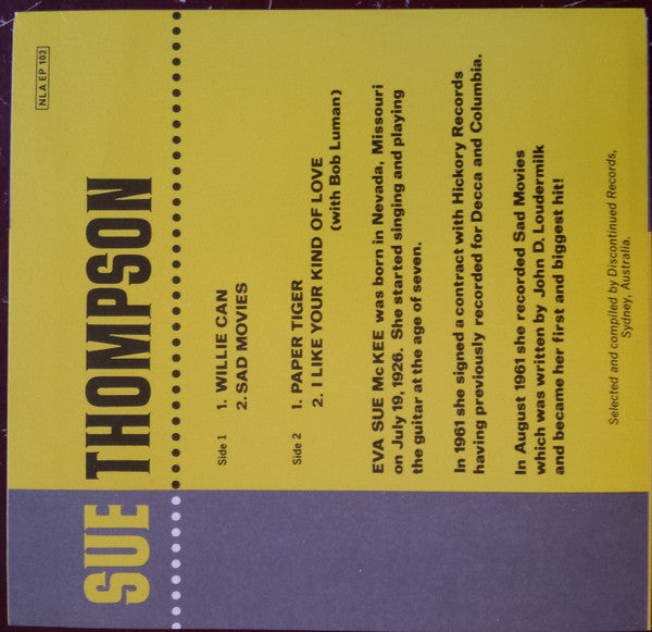 Sue Thompson : Willie Can (7", EP)