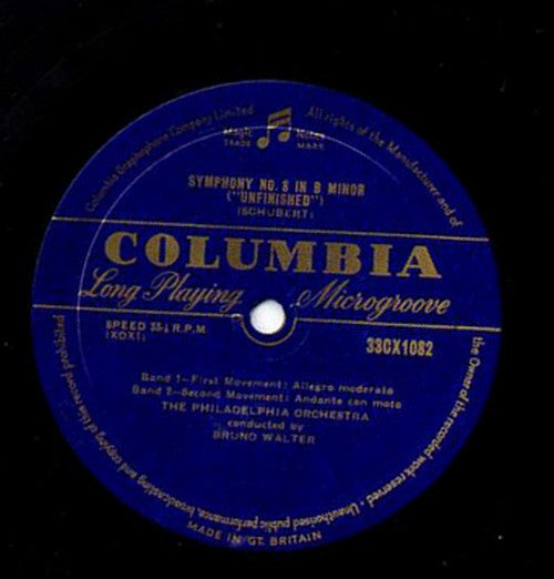 Bruno Walter cond. Philharmonic-Symphony Orchestra Of New York - Franz Schubert / Wolfgang Amadeus Mozart : Symphony No. 8 "Unfinished" / Symphony No. 41 "Jupiter" (LP, Album, Mono)