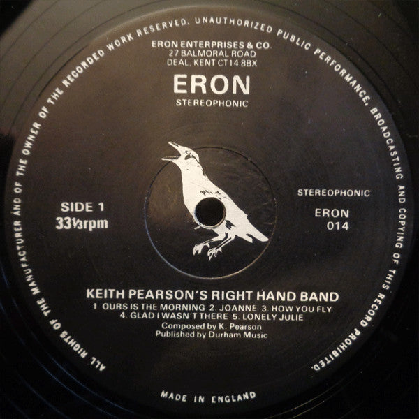 Keith Pearson : Keith Pearson's Right Hand Band  (LP, Album)