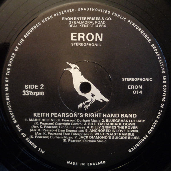 Keith Pearson : Keith Pearson's Right Hand Band  (LP, Album)