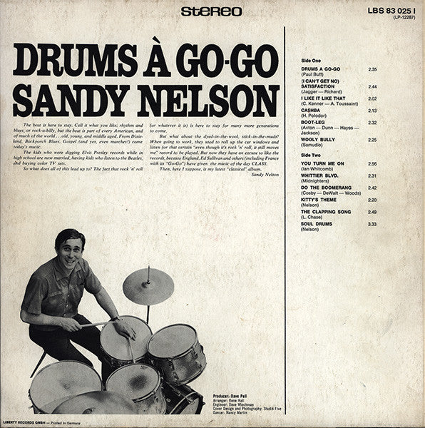 Sandy Nelson : Drums À Go-Go (LP, Album, RE)