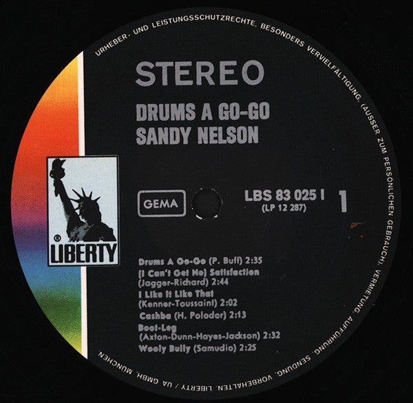 Sandy Nelson : Drums À Go-Go (LP, Album, RE)