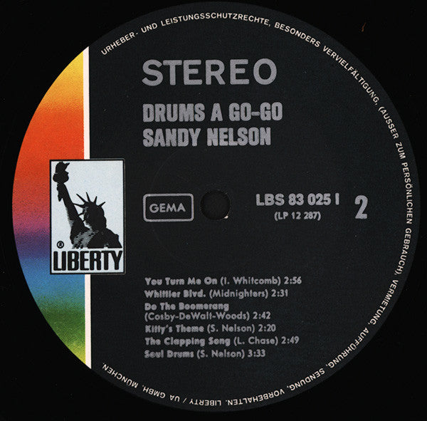 Sandy Nelson : Drums À Go-Go (LP, Album, RE)