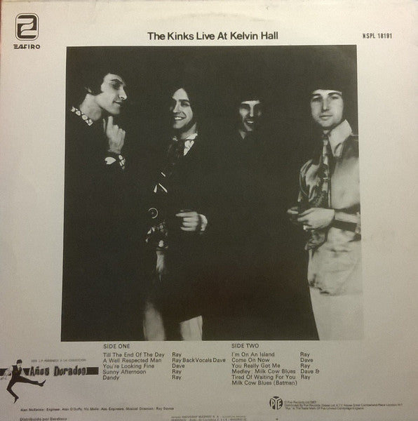 The Kinks : Live At Kelvin Hall (LP, Album, RE)
