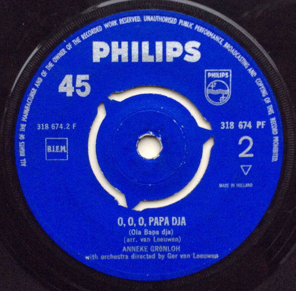 Anneke Grönloh : Nina Bobo / O,o,o, Papa Dja (7", Single)