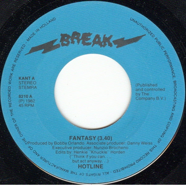 Hotline (2) : Fantasy (7")