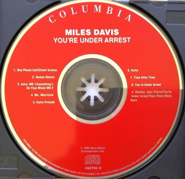 Miles Davis : You're Under Arrest (CD, Album, RE)