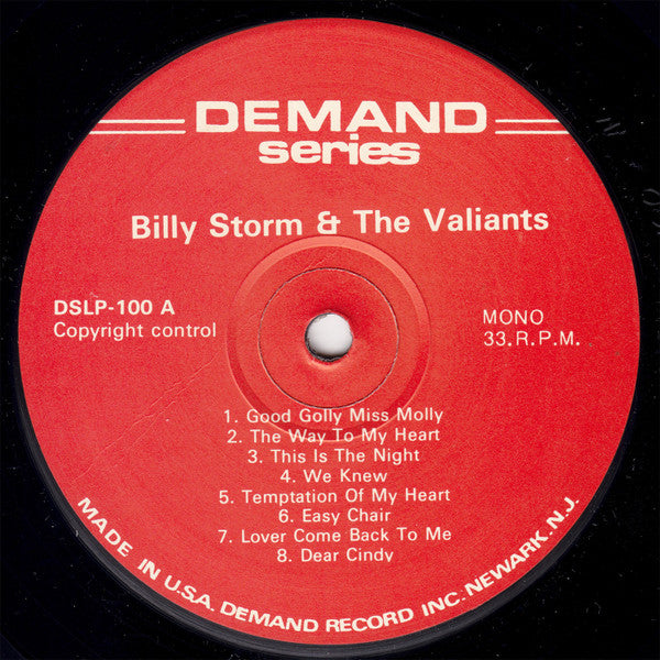 Billy Storm And The Valiants : Billy Storm And The Valiants (LP, Album, Comp)