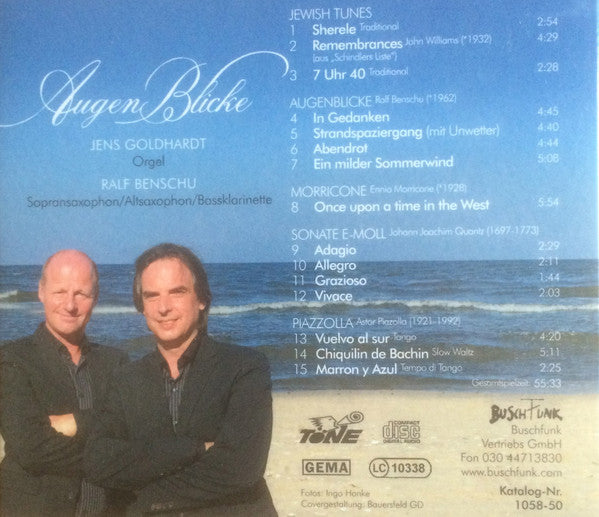 Jens Goldhardt + Ralf Benschu : Augen Blicke (Orgel & Saxophon) (CD, Album)