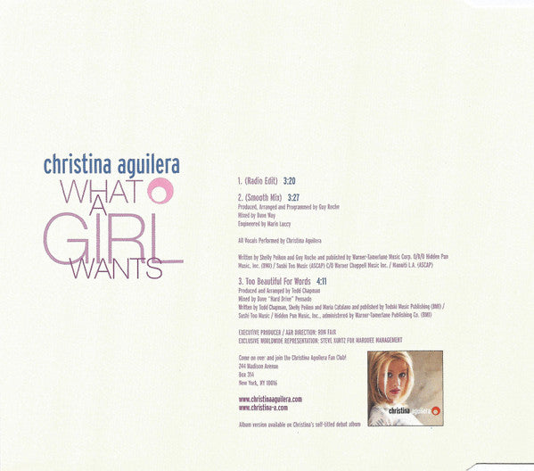 Christina Aguilera : What A Girl Wants (CD, Maxi)