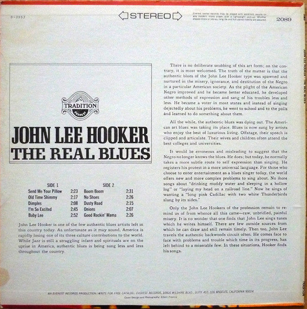 John Lee Hooker : The Real Blues (LP, Comp)
