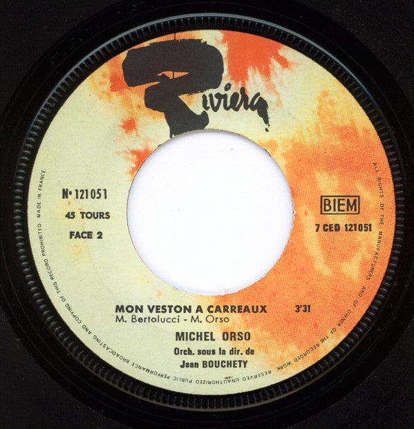 Michel Orso : Angelique (7", Single)