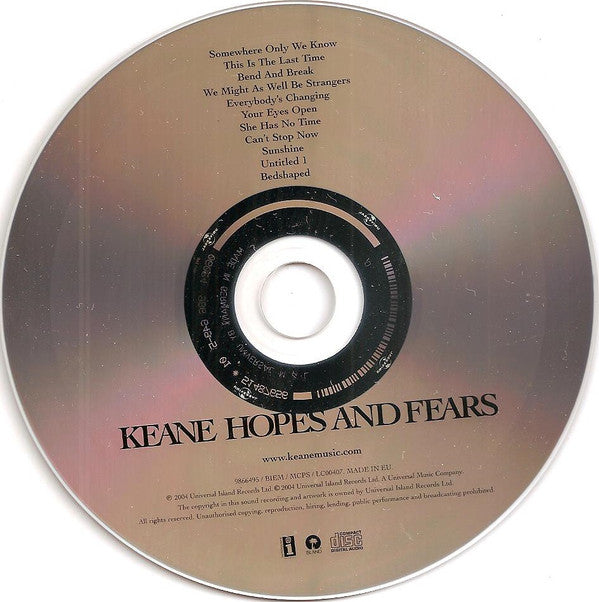 Keane : Hopes And Fears (CD, Album)