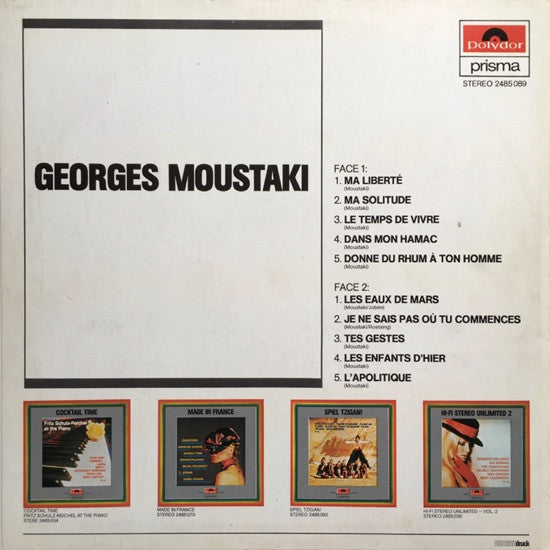 Georges Moustaki : 10 Chansons De Georges Moustaki (LP, Comp)