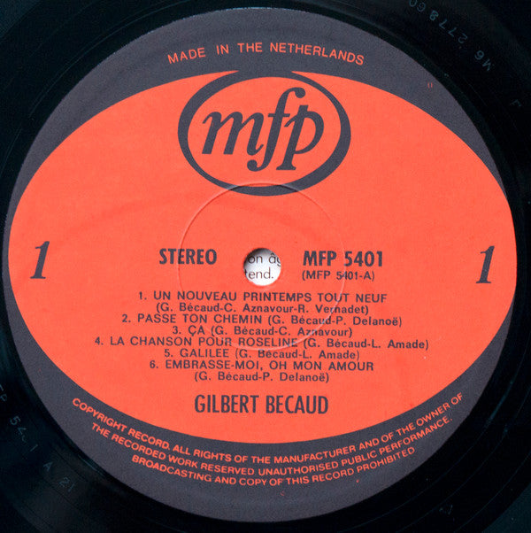 Gilbert Bécaud : Gilbert Bécaud (LP, Comp)
