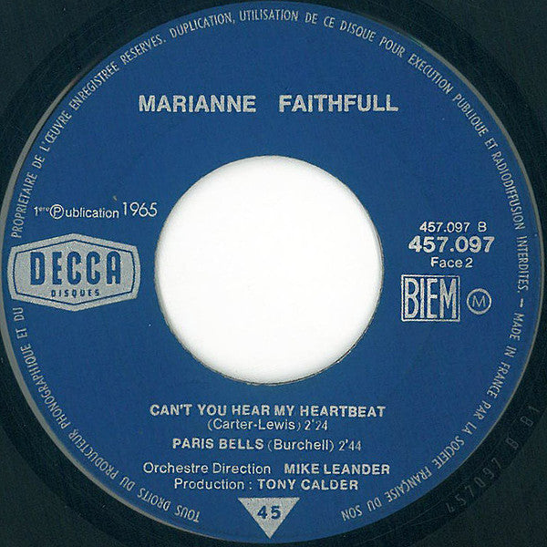 Marianne Faithfull : Yesterday (7", EP)