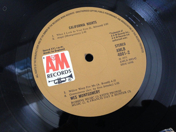 Wes Montgomery : California Nights (2xLP, Comp)