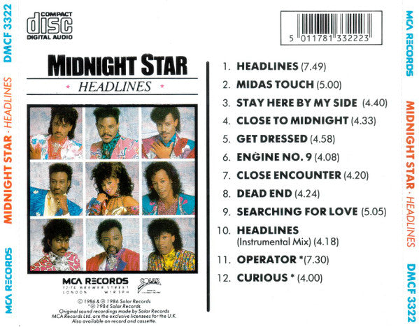 Midnight Star : Headlines (CD, Album)