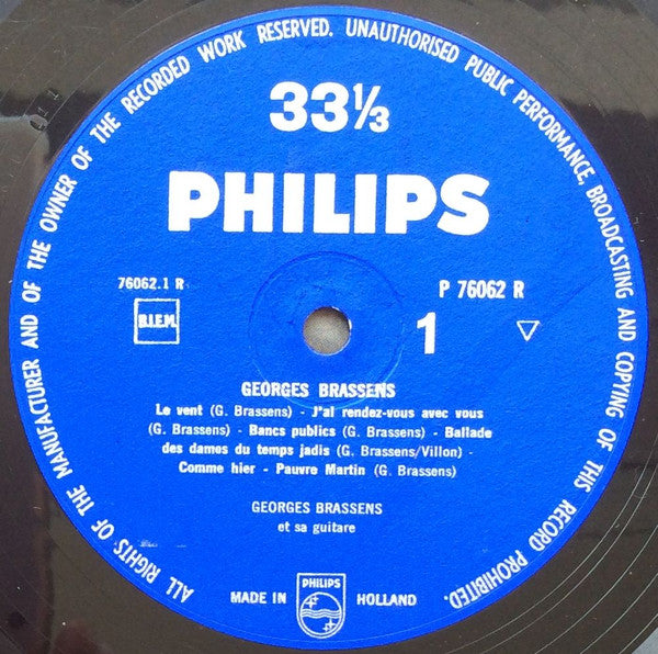 Georges Brassens : No. 2 (10", Album, Mono)
