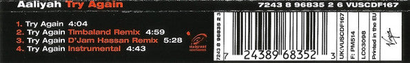 Aaliyah : Try Again (CD, Single)