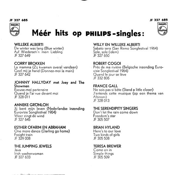 Rita Reys With The Pim Jacobs Combo : Can't Buy Me Love / All My Lovin' (Close Your Eyes) (7", Single)