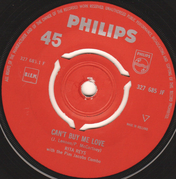 Rita Reys With The Pim Jacobs Combo : Can't Buy Me Love / All My Lovin' (Close Your Eyes) (7", Single)