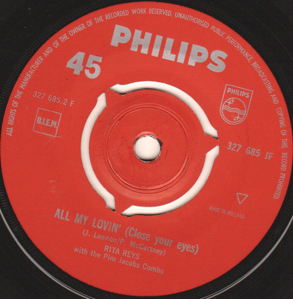 Rita Reys With The Pim Jacobs Combo : Can't Buy Me Love / All My Lovin' (Close Your Eyes) (7", Single)
