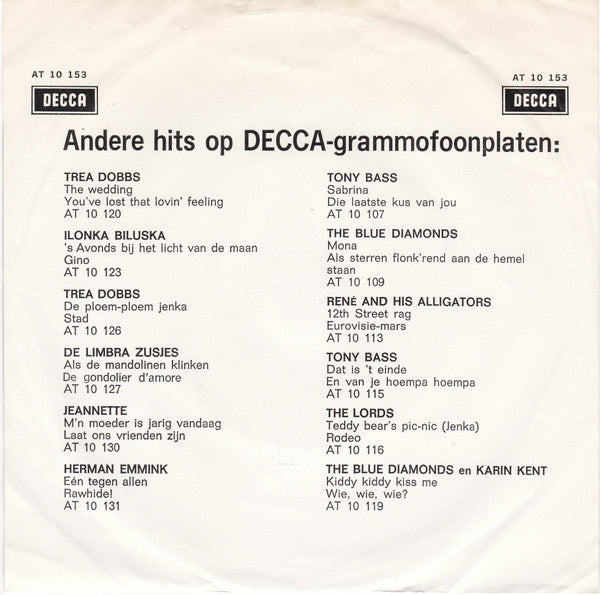 Trea Dobbs : Drie Rode Rozen (7", Single, Mono)